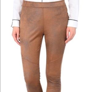 MWT Free people leather look Moto leggings.